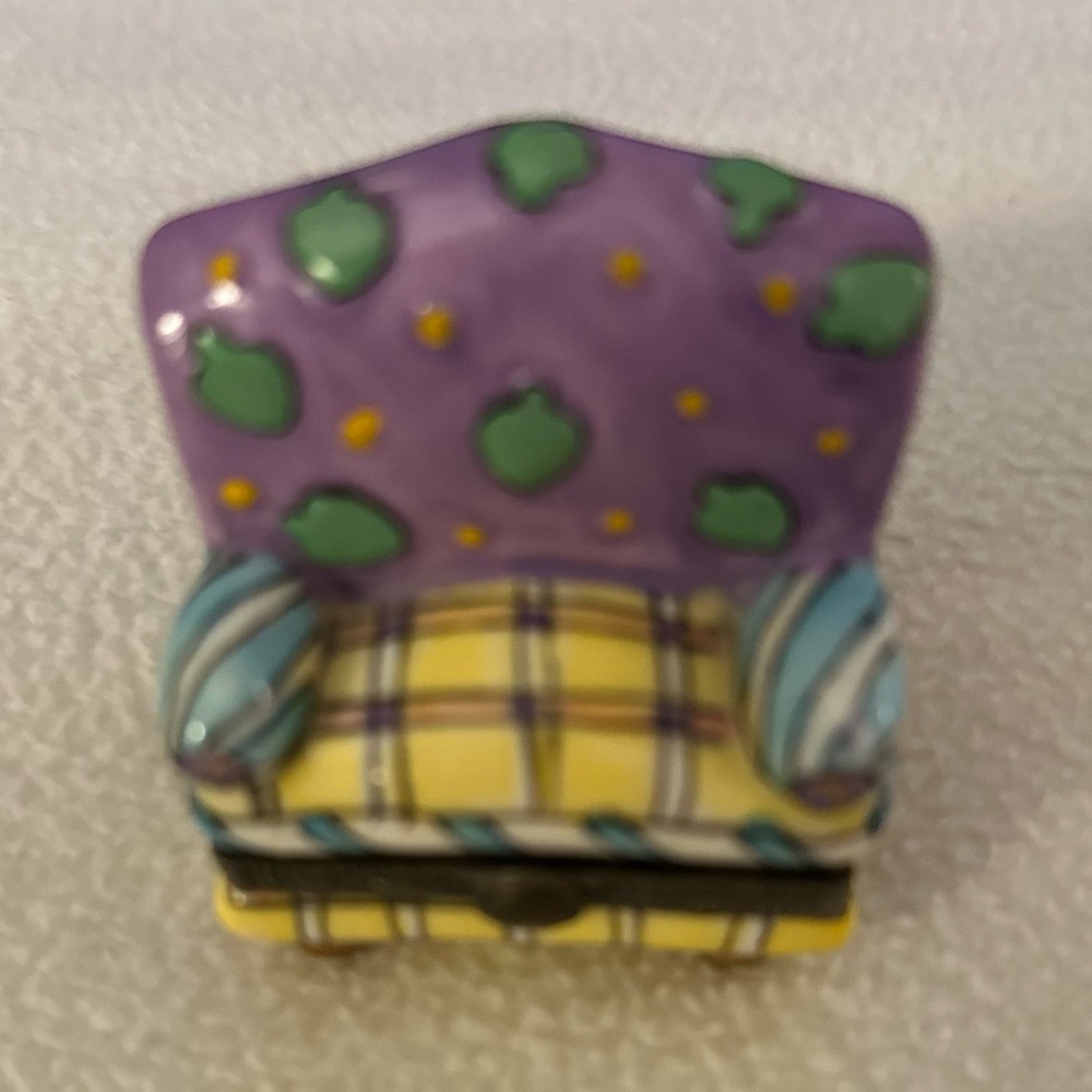 Colorful Ceramic Chair Trinket Box